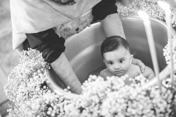 Christening photograph by Evagoras Mandrides, christening photographer in North London