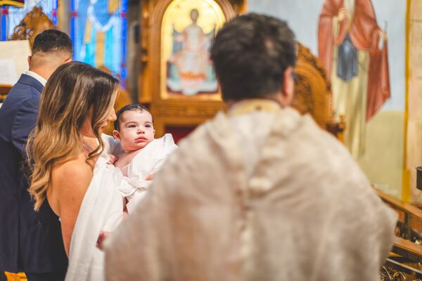 Christening photograph by Evagoras Mandrides, christening photographer in North London